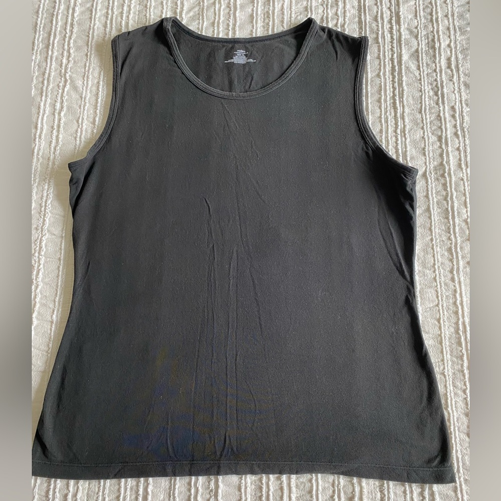 Modern Movement Sleeveless Layering Top Sz XL Black